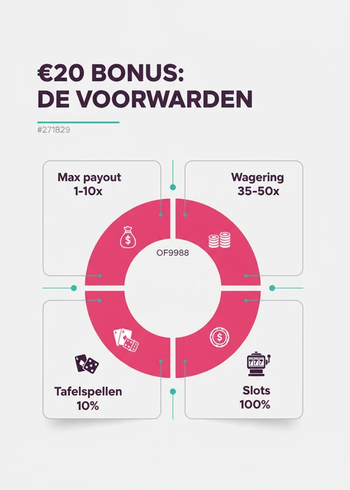 Afbeelding van een hand die een €20 biljet in een online casino interface plaatst